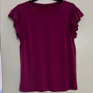 Staccato Ruffled Sleeve Blouse - Rich Pink